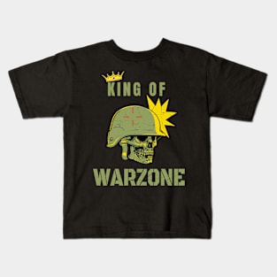 Gaming King Of Warzone Mobile Gamer Fun Kids T-Shirt